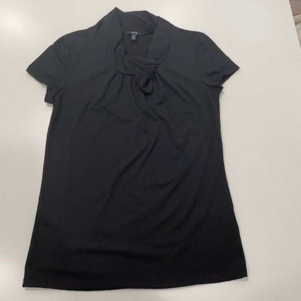 🔥JACOB Black Short Sleeve T-Shirt with Bow Detail ~ Size Small